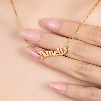 Personalized Wavy Name Necklace