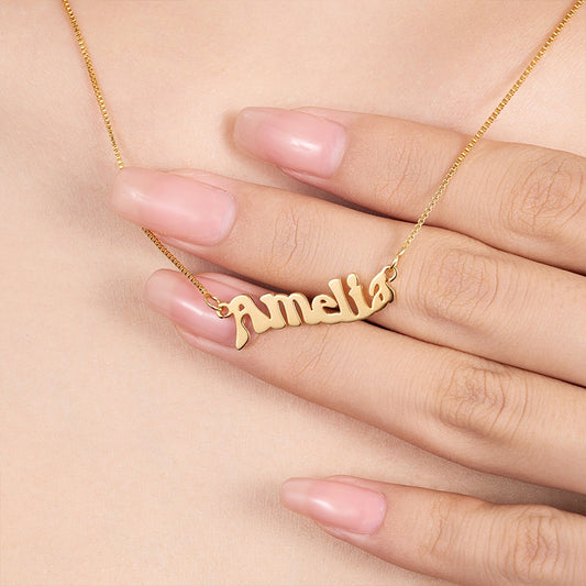 Personalized Wavy Name Necklace