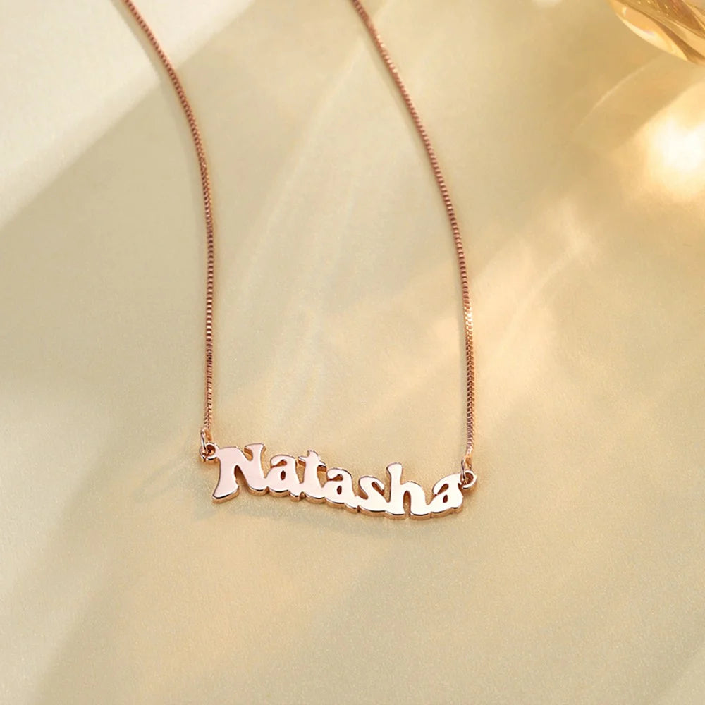 Personalized Wavy Name Necklace