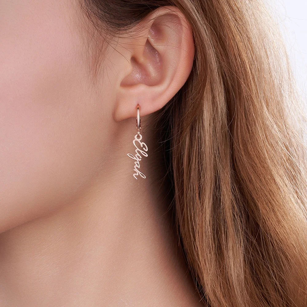 Personalized Name Hug Earrings