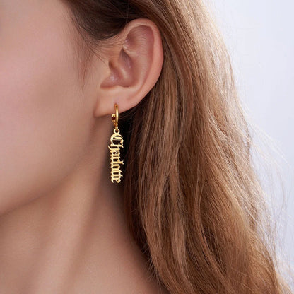 Personalized Name Hug Earrings