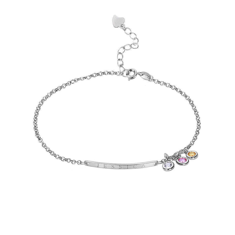Personalized Minimalist Birthstone Bracelet