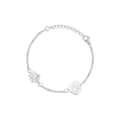 Birth Flowers & Birthstones Chain Bracelet