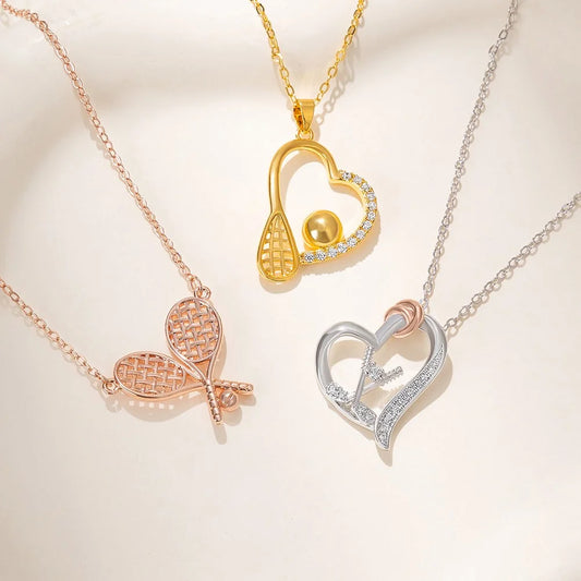 Custom Ball Sports Heart Necklace