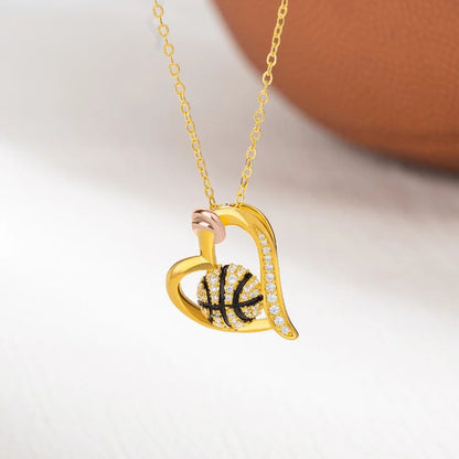 Custom Ball Sports Heart Necklace