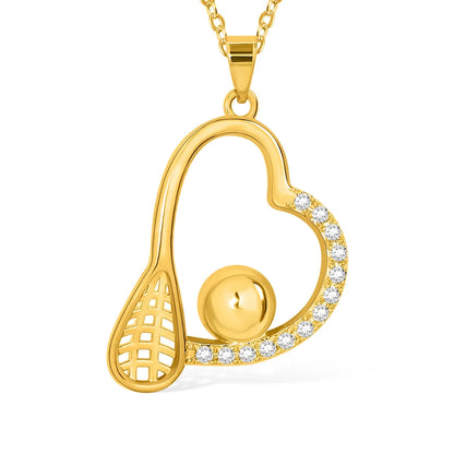 Custom Ball Sports Heart Necklace
