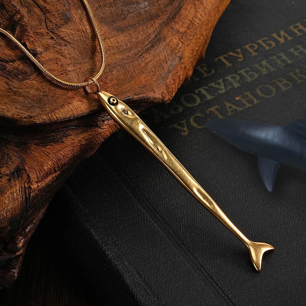 Sardine Fish Pendant Necklace