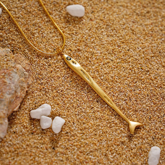 Sardine Fish Pendant Necklace