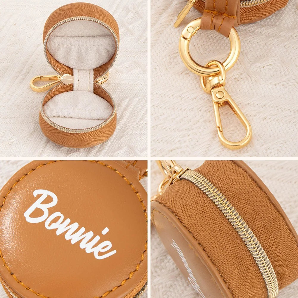 Personalized Mini Leather Jewelry Box