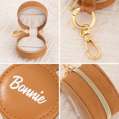 Personalized Mini Leather Jewelry Box