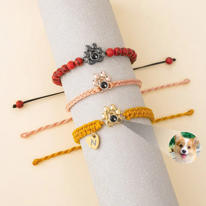 Personalized Pet Paw Projection Bracelet