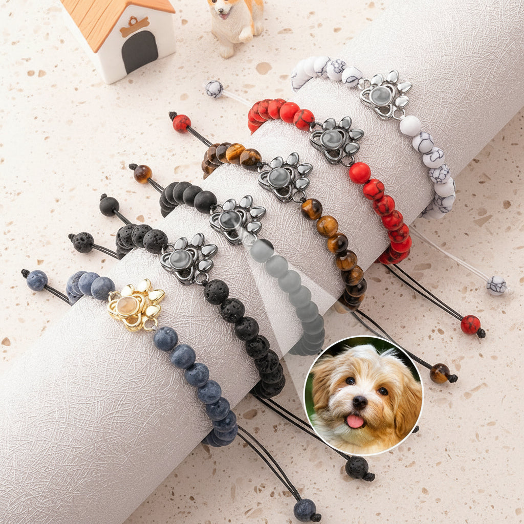 Personalized Pet Paw Projection Bracelet