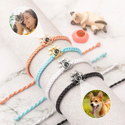 Personalized Pet Paw Projection Bracelet