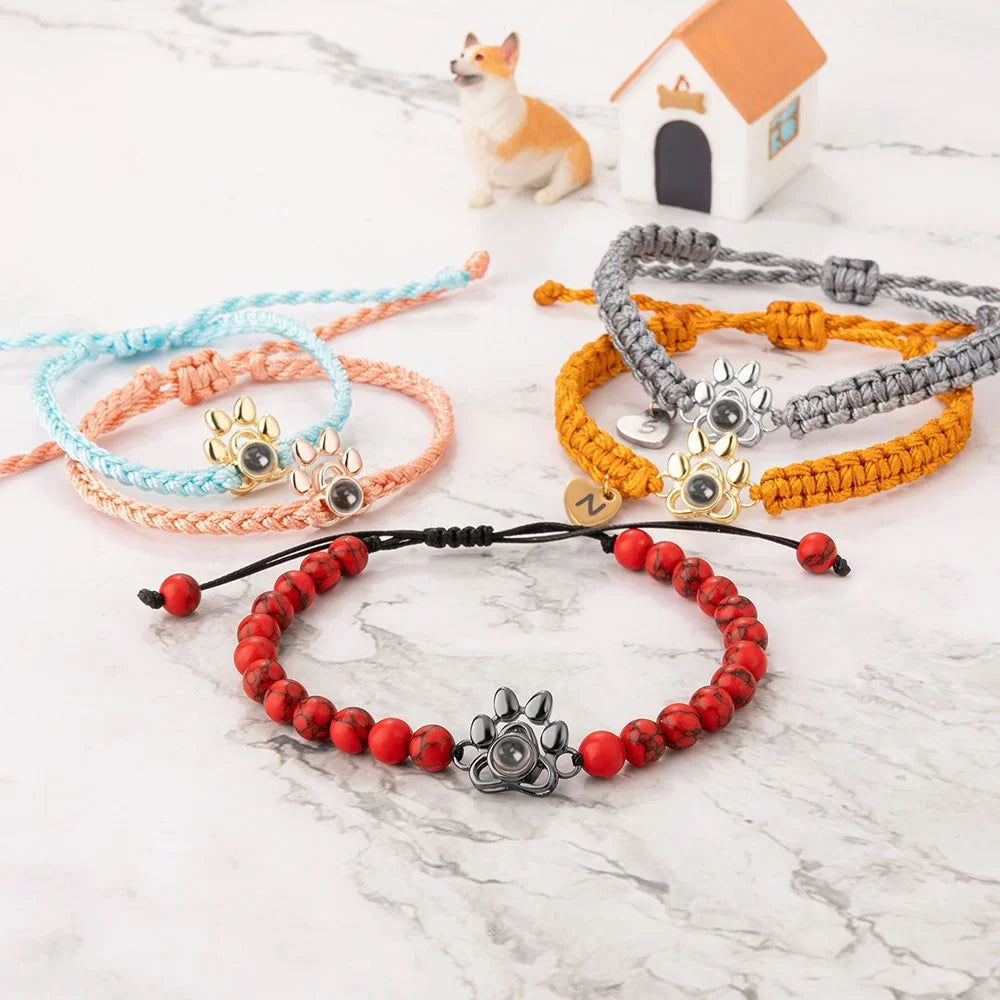 Personalized Pet Paw Projection Bracelet
