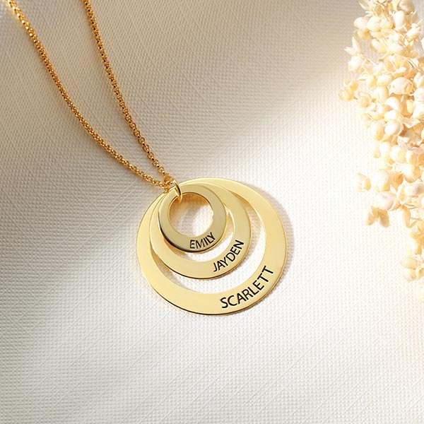 Engraved Family Name Necklace 925 Sterling Silver