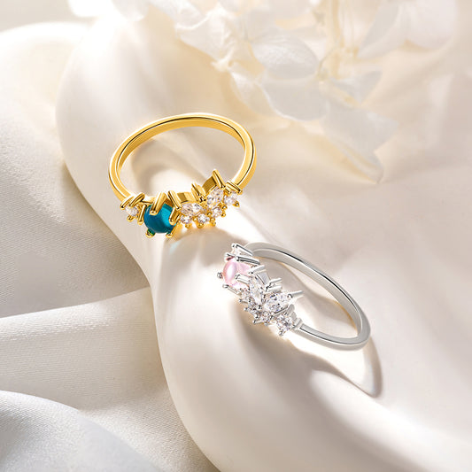 Personalized Birthstone Butterfly Ring