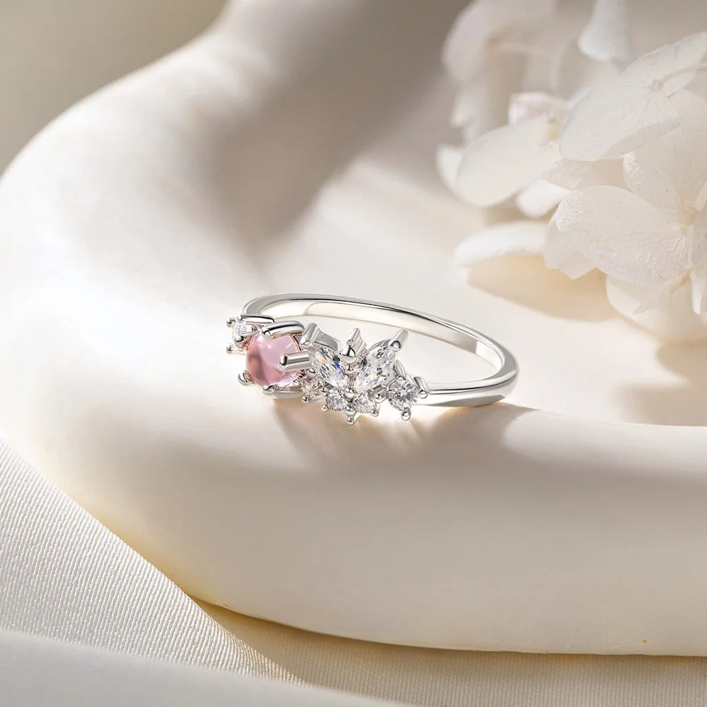 Personalized Birthstone Butterfly Ring