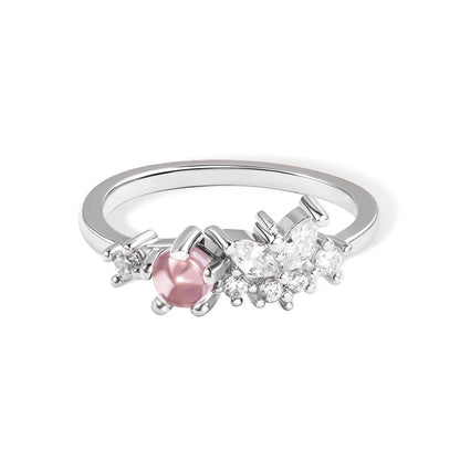Personalized Birthstone Butterfly Ring