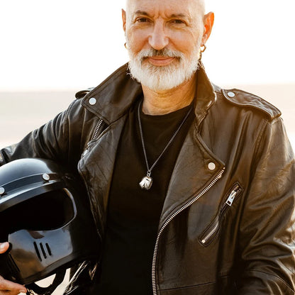 Custom Engraved Motorcycle Helmet Necklace