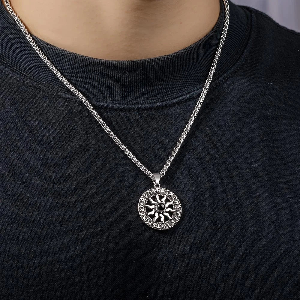 Custom Ancient Sun Photo Projection Necklace