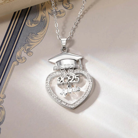 Custom Name Graduation Cap Necklace