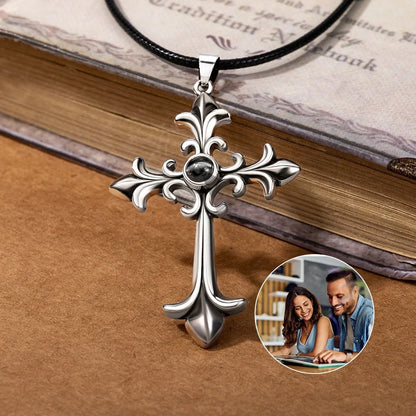 Custom Vintage Cross Projection Necklaces