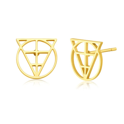 Personalized Name Logo Stud Earrings