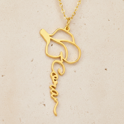 Personalized Cowgirl Silhouette Name Necklace
