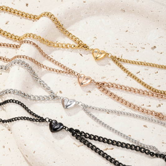 Custom Initials Matching Bracelets SET