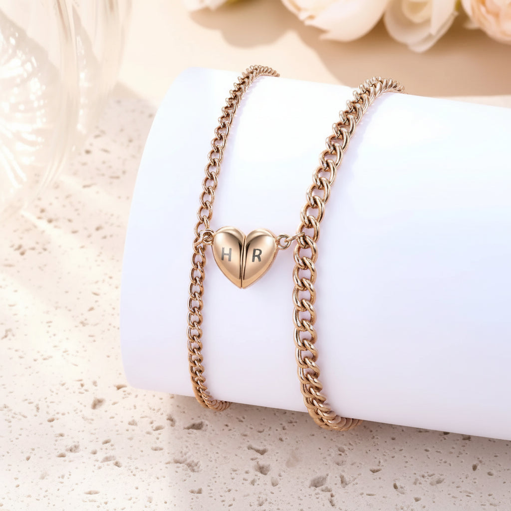 Custom Initials Matching Bracelets SET