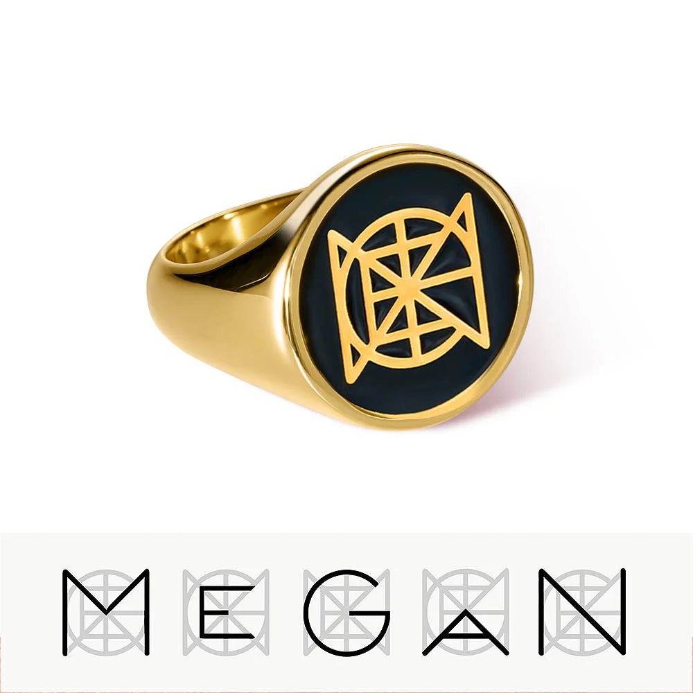 Personalized Name Logo Engraved Signet Ring