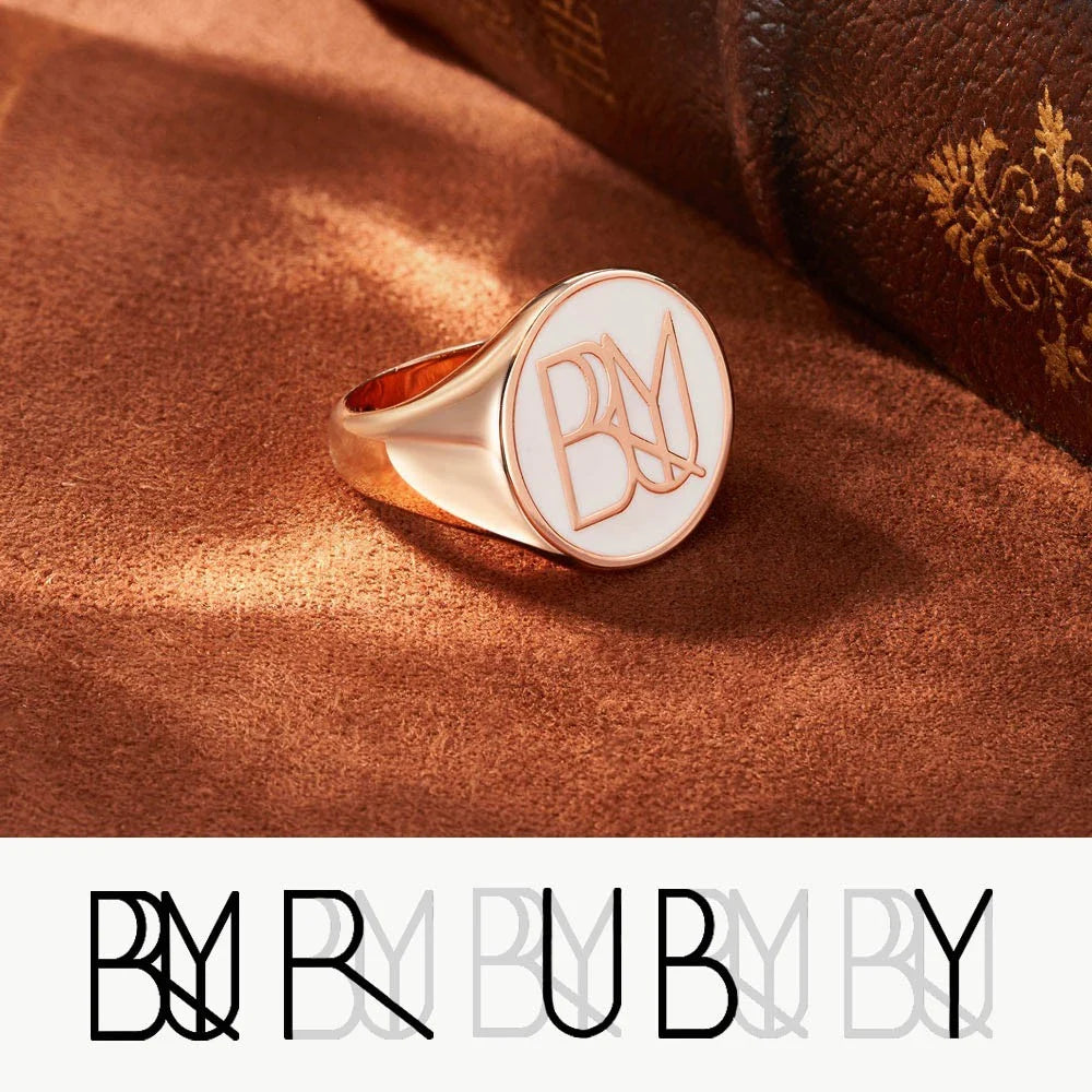 Personalized Name Logo Engraved Signet Ring