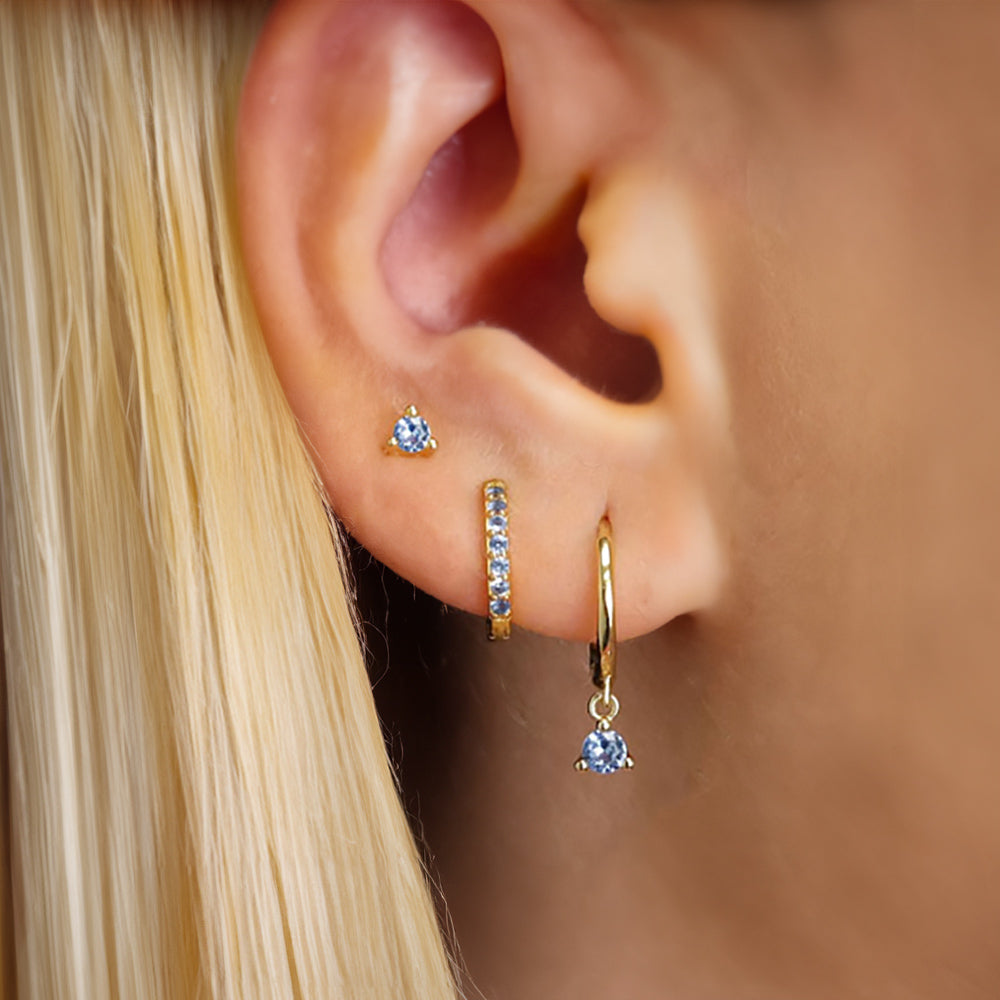 Custom Birthstone Dainty Earrings