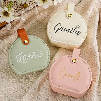 Custom Name Travel Jewelry Case