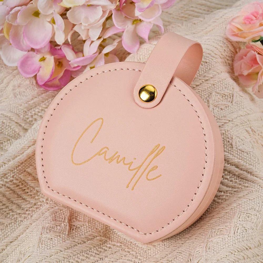 Custom Name Travel Jewelry Case