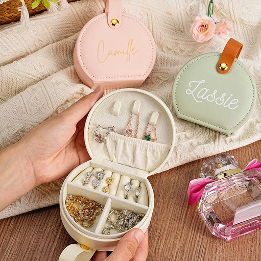 Custom Name Travel Jewelry Case