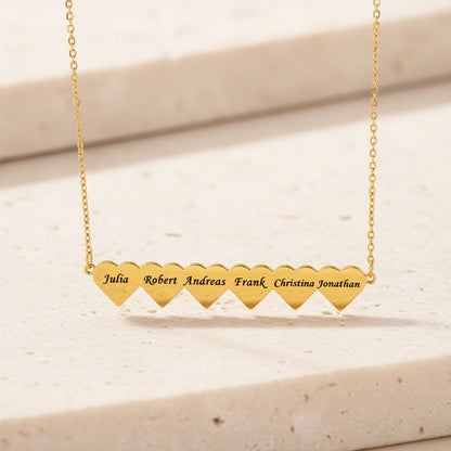 Custom Engraved 1-10 Heart Necklace