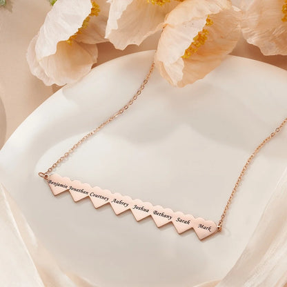 Custom Engraved 1-10 Heart Necklace