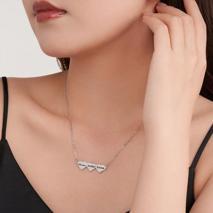 Custom Engraved 1-10 Heart Necklace