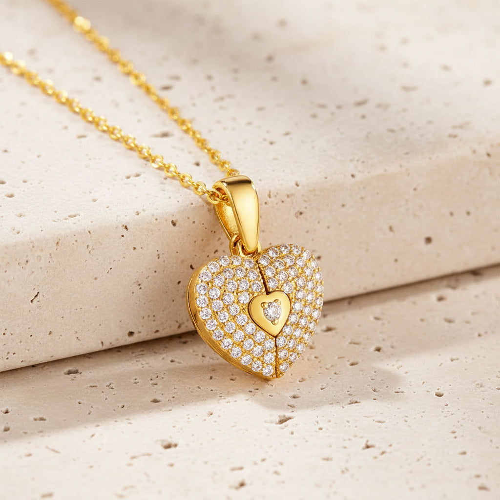 Custom Heart Photo Locket Necklace