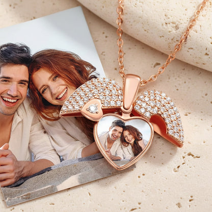 Custom Heart Photo Locket Necklace