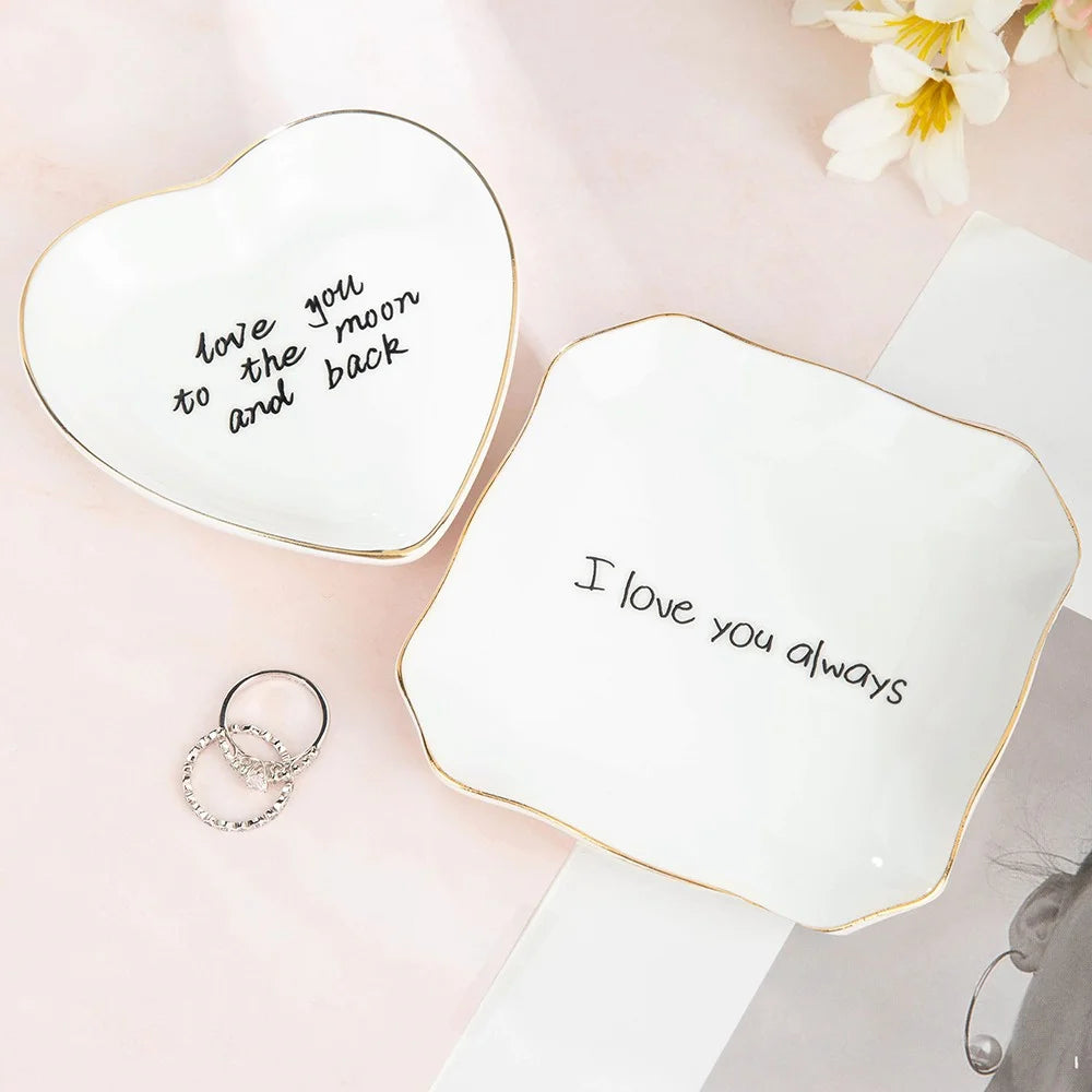Personalized Jewelry Tray with Text or Handwriting