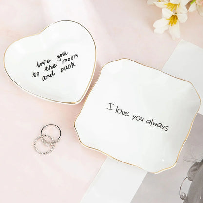 Personalized Jewelry Tray with Text or Handwriting