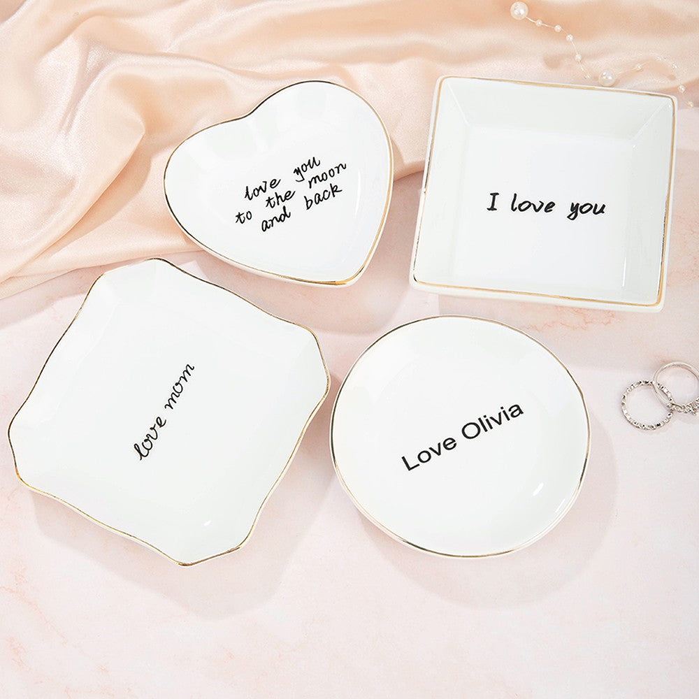 Personalized Jewelry Tray with Text or Handwriting
