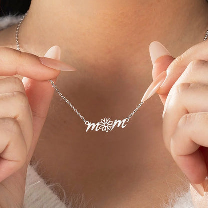 Personalized Birth Flower Mom Necklace