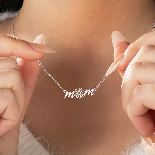 Personalized Birth Flower Mom Necklace