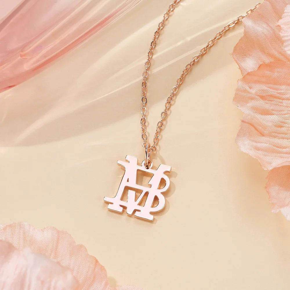 Personalized Two Initial Monogram Necklace