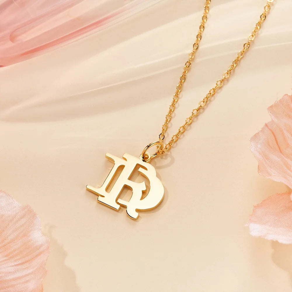 Personalized Two Initial Monogram Necklace