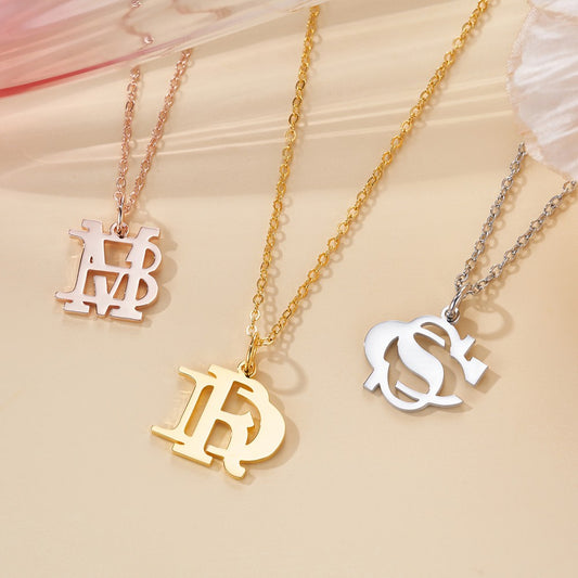 Personalized Two Initial Monogram Necklace