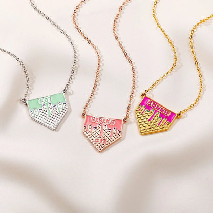 Custom Name & Number Ice Cream Necklace